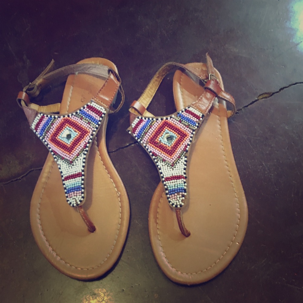 Rue 21  size 6.5 beaded sandals